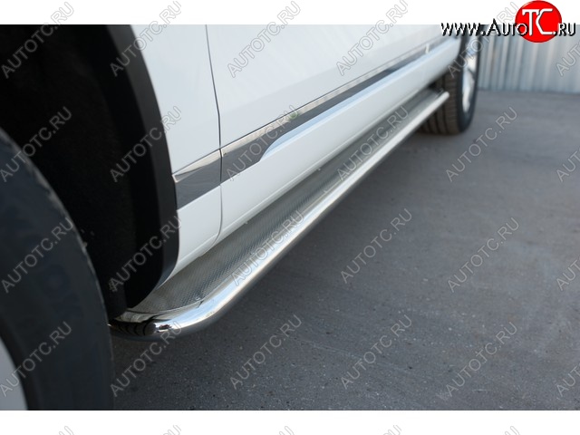 35 549 р. Защита порогов из круглой трубы диаметром 42 мм SLITKOFF v3  Nissan Qashqai  2 (2013-2019) J11 дорестайлинг  с доставкой в г. Пермь