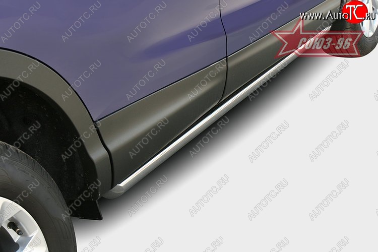 14 264 р. Защита порогов из овальной трубы Souz-96 (d75х42) Nissan Qashqai 2 J11 дорестайлинг (2013-2019)  с доставкой в г. Пермь