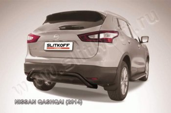 Защита задняя Slitkoff Nissan Qashqai  2 (2013-2019) J11 дорестайлинг