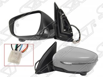 Боковое левое зеркало заднего вида SAT (11 контактов, камера) Nissan Qashqai  2 (2013-2022) J11 дорестайлинг, J11 рестайлинг