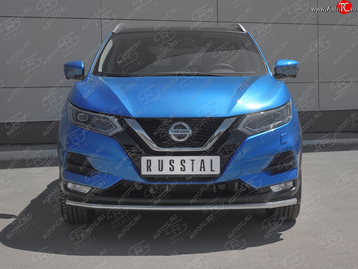 13 999 р. Защита переднего бампера (Ø42 мм, нержавейка) SLITKOFF  Nissan Qashqai  2 (2017-2022) J11 рестайлинг  с доставкой в г. Пермь