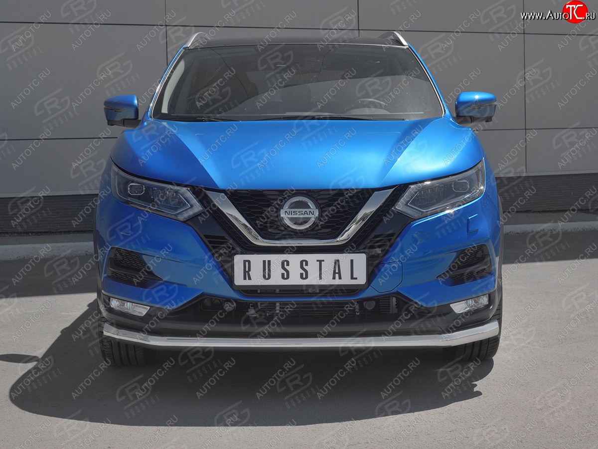 14 849 р. Защита переднего бампера (Ø 63 мм, нержавейка) SLITKOFF  Nissan Qashqai  2 (2017-2022) J11 рестайлинг  с доставкой в г. Пермь