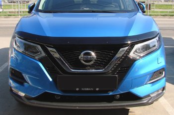 3 299 р. Дефлектор капота SIM Nissan Qashqai 2 J11 рестайлинг (2017-2022)  с доставкой в г. Пермь. Увеличить фотографию 2