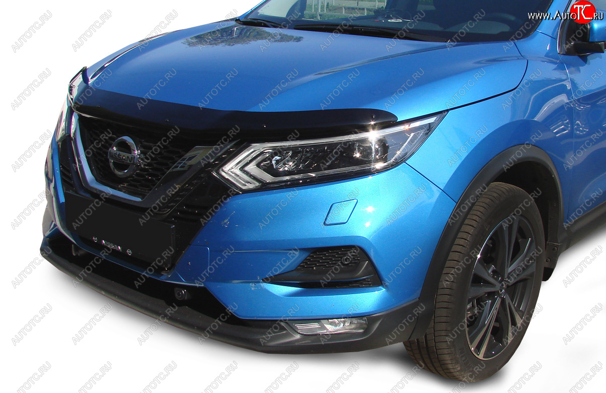 3 299 р. Дефлектор капота SIM Nissan Qashqai 2 J11 рестайлинг (2017-2022)  с доставкой в г. Пермь