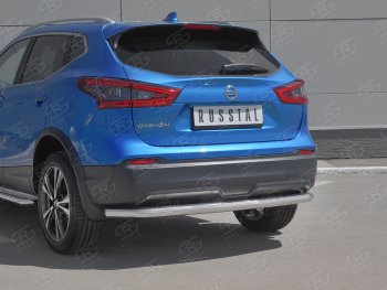 15 749 р. Защита заднего бампера (Ø63 мм, нержавейка) SLITKOFF  Nissan Qashqai  2 (2017-2022) J11 рестайлинг  с доставкой в г. Пермь. Увеличить фотографию 2