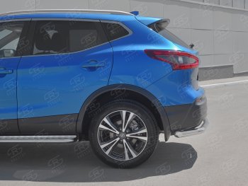 15 749 р. Защита заднего бампера (Ø63 мм, нержавейка) SLITKOFF  Nissan Qashqai  2 (2017-2022) J11 рестайлинг  с доставкой в г. Пермь. Увеличить фотографию 3
