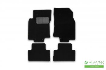 Коврики в салон Klever Standard (текстиль, 4 шт., сборка РФ) Nissan Qashqai  2 (2013-2022) J11 дорестайлинг, J11 рестайлинг (Черные)