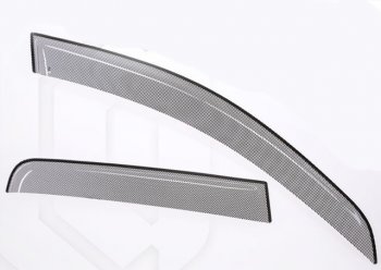 Дефлектор капота CA-Plastiс exclusive Nissan Qashqai +2  1 (2008-2014) J10 дорестайлинг, J10 рестайлинг (Шелкография черная, Без хром.молдинга)