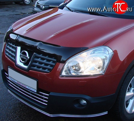 3 299 р. Дефлектор капота NovLine Nissan Qashqai +2 1 J10 дорестайлинг (2008-2010)  с доставкой в г. Пермь