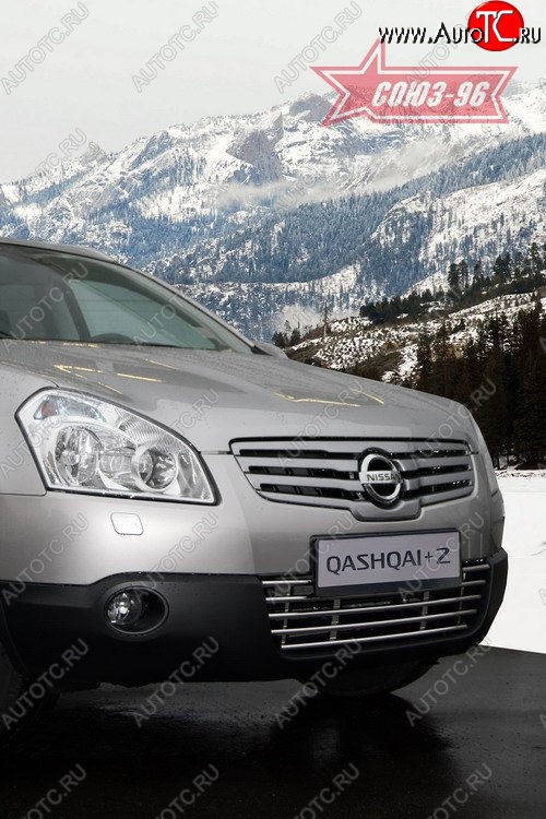 4 499 р. Декоративный элемент воздухозаборника Souz-96 (d16)  Nissan Qashqai +2  1 (2008-2010) J10 дорестайлинг  с доставкой в г. Пермь
