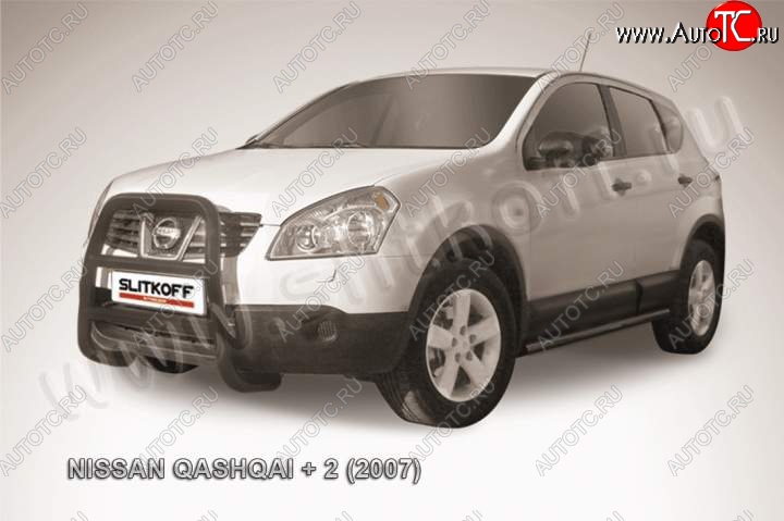 18 399 р. Кенгурятник d57 высокий Nissan Qashqai +2 1 J10 дорестайлинг (2008-2010) (Цвет: серебристый)  с доставкой в г. Пермь