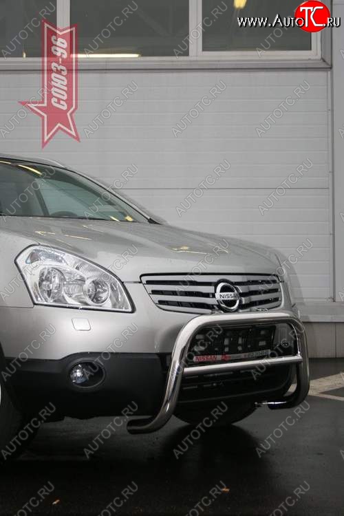10 889 р. Защита переднего бампера Souz-96 (d60) Nissan Qashqai +2 1 J10 дорестайлинг (2008-2010)  с доставкой в г. Пермь