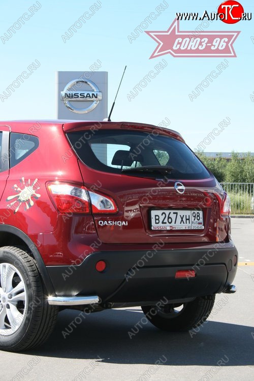9 179 р. Защита заднего бампера из боковых уголков Souz-96 (d60) Nissan Qashqai +2 1 J10 дорестайлинг (2008-2010)  с доставкой в г. Пермь