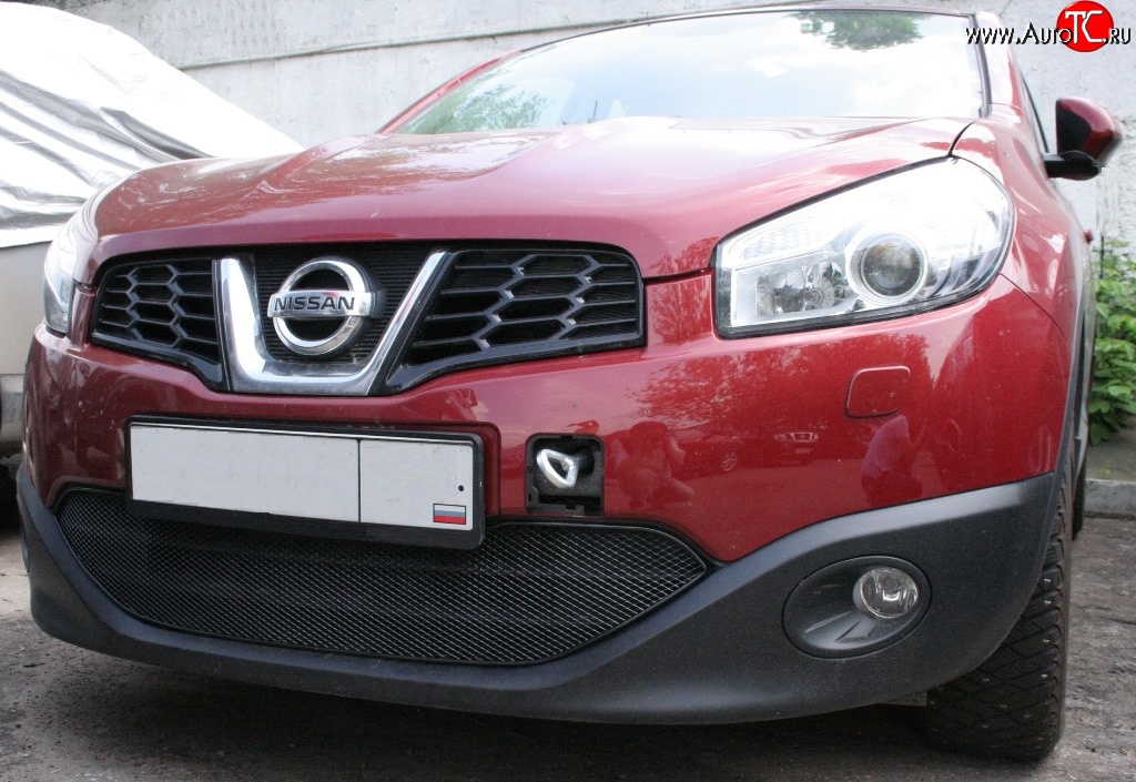 3 899 р. Сетка на бампер Novline  Nissan Qashqai  1 (2010-2013) J10 рестайлинг  с доставкой в г. Пермь