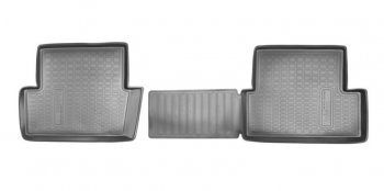 Комплект ковриков в салон Norplast Unidec (задние) Nissan Qashqai  1 (2007-2013) дорестайлинг, J10 рестайлинг (Цвет: черный)