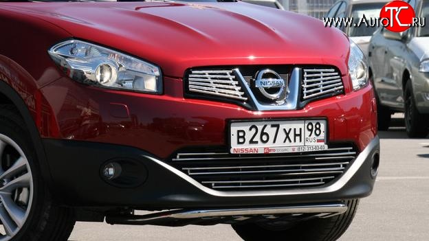 4 229 р. Декоративные вставки решетки радиатора Novline Nissan Qashqai 1 J10 рестайлинг (2010-2013)  с доставкой в г. Пермь