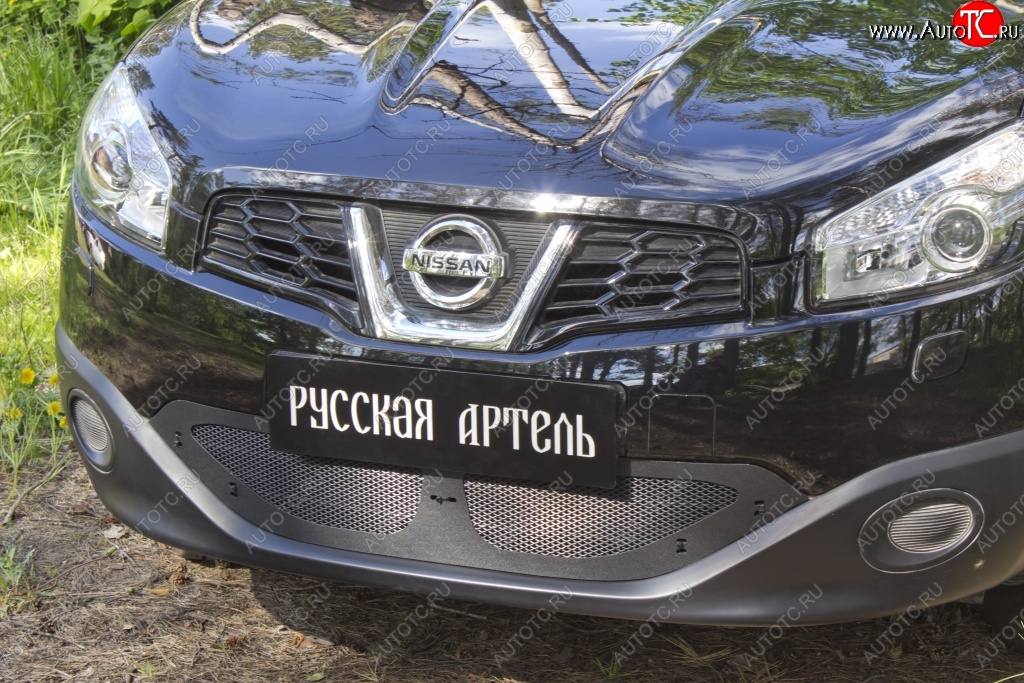 2 099 р. Защитная сетка решетки переднего бампера РА  Nissan Qashqai  1 (2010-2013) J10 рестайлинг  с доставкой в г. Пермь