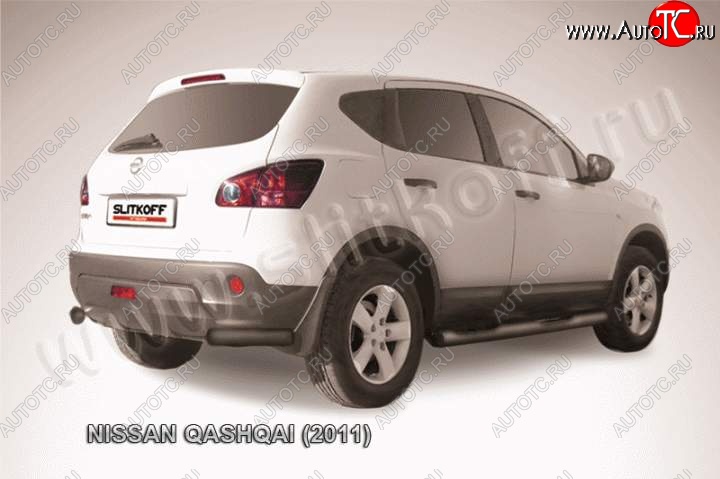 4 999 р. Уголки d57 Nissan Qashqai 1 J10 рестайлинг (2010-2013) (Цвет: серебристый)  с доставкой в г. Пермь
