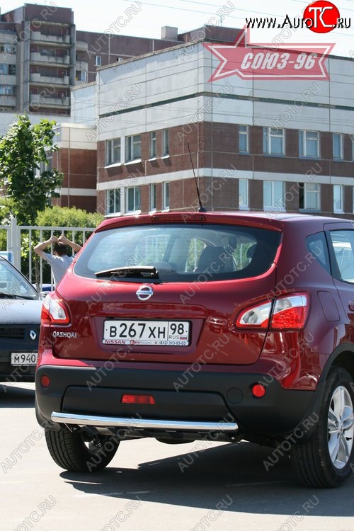 15 929 р. Защита заднего бампера Souz-96 (d60 с элементами из профиля) Nissan Qashqai 1 J10 рестайлинг (2010-2013)  с доставкой в г. Пермь