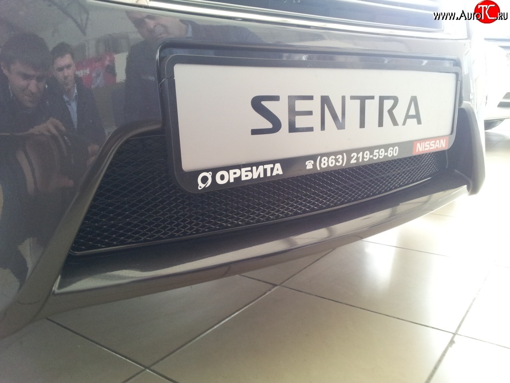 1 799 р. Сетка на бампер Novline Nissan Sentra 7 B17 (2014-2017)  с доставкой в г. Пермь