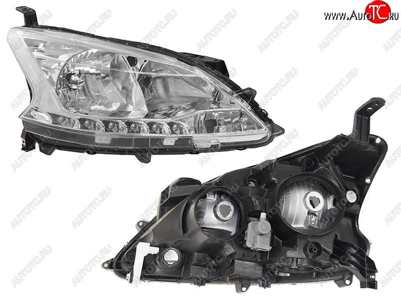 9 799 р. Правая фара (эл.корректор, LED (муляж)) SAT Nissan Sentra 7 B17 (2014-2017)  с доставкой в г. Пермь