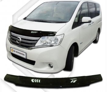 Дефлектор капота CA-Plastiс Nissan Serena  C26 (2010-2013) минивэн дорестайлинг