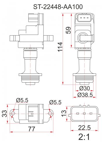 Катушка зажигания (RB20DE / RB25DE) SAT Nissan Skyline  R34 (1999-2002)