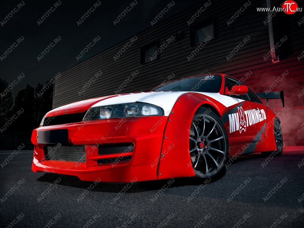 24 599 р. Передний бампер Rocket Banny  Nissan Skyline  R33 (1993-1998) (Неокрашенный)  с доставкой в г. Пермь