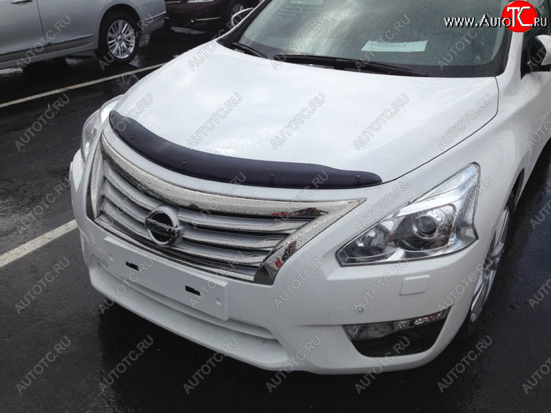 4 599 р. Дефлектор капота SIM Nissan Teana 3 L33 дорестайлинг (2014-2020)  с доставкой в г. Пермь
