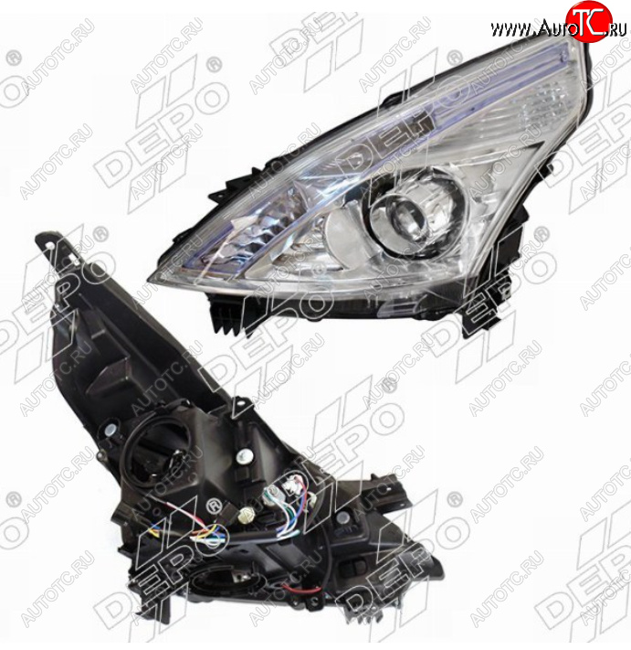 32 599 р. Левая фара (линза, ксенон, с электрокорректором, Евросвет) DEPO Nissan Teana 2 J32 рестайлинг (2011-2014)  с доставкой в г. Пермь