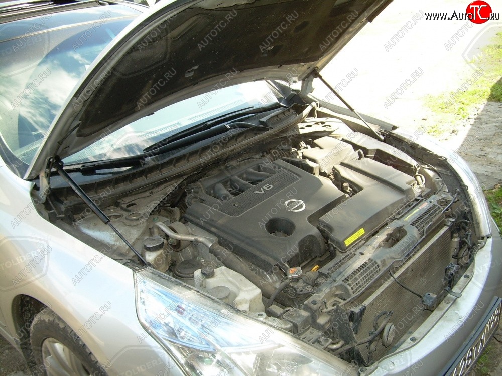 2 199 р. Упоры капота Russtal Nissan Teana 2 J32 дорестайлинг (2008-2011)  с доставкой в г. Пермь