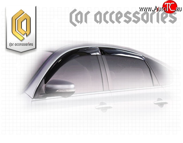 1 999 р. Комплект дефлекторов окон CA Plastic Nissan Teana 2 J32 дорестайлинг (2008-2011) (Classic полупрозрачный, Без хром.молдинга)  с доставкой в г. Пермь