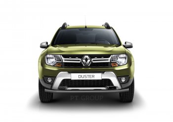 4 349 р. Защита переднего бампера (одинарная, Ø63) Petroil Tuning  Nissan Terrano  D10 (2013-2022), Renault Duster  HS (2015-2021) (черный (Шагрень))  с доставкой в г. Пермь. Увеличить фотографию 3