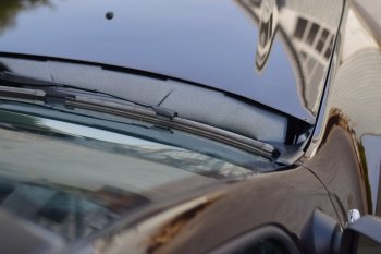2 889 р. Накладка в проем стеклоочистителей переднего стекла (жабо) Petroil Tuning  Nissan Terrano  D10 (2013-2022), Renault Duster  HS (2010-2021)  с доставкой в г. Пермь. Увеличить фотографию 3
