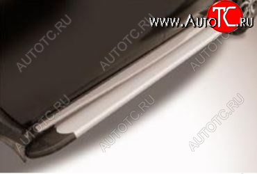 13 349 р. Алюминиевые порожки для ног Slitkoff ❞Optima Silver❝ Nissan Terrano D10 рестайлинг (2016-2022)  с доставкой в г. Пермь