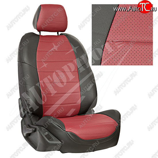 13 849 р. Чехлы сидений AUTOPILOT Экокожа (ЗС 40/60)  Nissan Terrano  D10 (2016-2022), Renault Duster  HS (2015-2021) (Черный + Бордовый)  с доставкой в г. Пермь