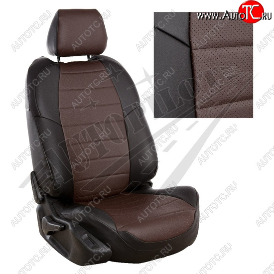 8 399 р. Чехлы сидений AUTOPILOT Экокожа (ЗС 40/60)  Nissan Terrano  D10 (2016-2022), Renault Duster  HS (2015-2021) (Черный + Шоколад)  с доставкой в г. Пермь