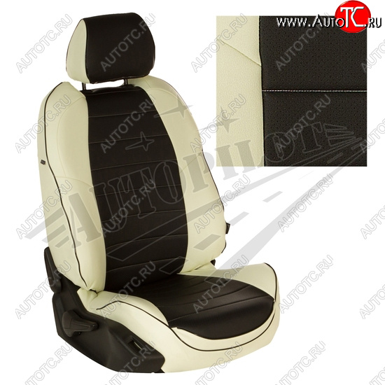 13 849 р. Чехлы сидений AUTOPILOT Экокожа (ЗС 40/60)  Nissan Terrano  D10 (2016-2022), Renault Duster  HS (2015-2021) (Белый + Черный)  с доставкой в г. Пермь