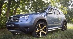 5 749 р. Накладки колесных арок RA (короткие, комплект) Renault Duster HS дорестайлинг (2010-2015) (Поверхность шагрень)  с доставкой в г. Пермь. Увеличить фотографию 3