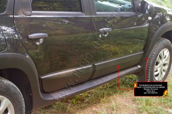 14 749 р. Расширители арок с молдингами дверей RA (комплект) Nissan Terrano D10 дорестайлинг (2013-2016) (Поверхность шагрень)  с доставкой в г. Пермь. Увеличить фотографию 4