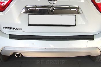 1 059 р. Накладка защитная на задний бампер Petroil Tuning  Nissan Terrano  D10 (2013-2022) дорестайлинг, рестайлинг (Текстурная поверхность)  с доставкой в г. Пермь. Увеличить фотографию 2