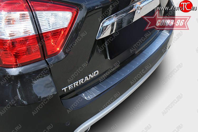 1 889 р. Накладка на задний бампер Souz-96 (штампованная)  Nissan Terrano  D10 (2013-2022) дорестайлинг, рестайлинг  с доставкой в г. Пермь