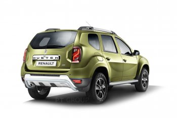 15 899 р. Порожки для ног из трубы Ø51 с алюминиевой площадкой Petroil Tuning Эстонец  Nissan Terrano  D10 (2013-2022), Renault Duster  HS (2010-2021) (Черный (Шагрень))  с доставкой в г. Пермь. Увеличить фотографию 2