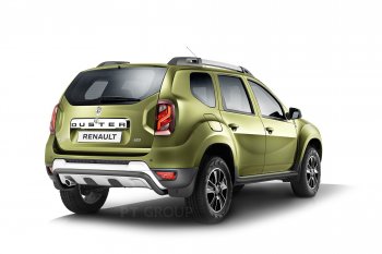 15 899 р. Порожки для ног из трубы Ø51 с алюминиевой площадкой Petroil Tuning Эстонец  Nissan Terrano  D10 (2013-2022), Renault Duster  HS (2010-2021) (Черный (Шагрень))  с доставкой в г. Пермь. Увеличить фотографию 3