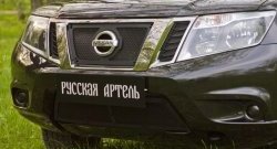 2 279 р. Защитная сетка решетки переднего бампера РА Nissan Terrano D10 дорестайлинг (2013-2016)  с доставкой в г. Пермь. Увеличить фотографию 2