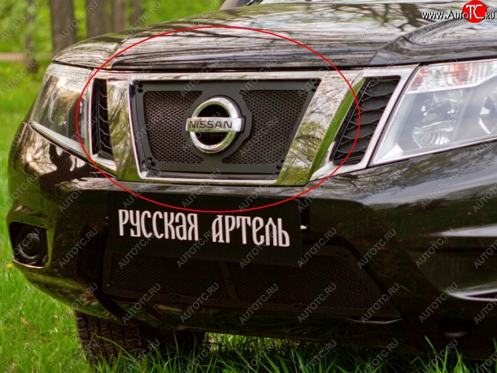 1 469 р. Защитная сетка решетки радиатора РА Nissan Terrano D10 дорестайлинг (2013-2016)  с доставкой в г. Пермь