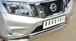15 849 р. Защита переднего бампера (2 трубыØ63 и 42 мм, нержавейка) SLITKOFF  Nissan Terrano  D10 (2013-2022) дорестайлинг, рестайлинг  с доставкой в г. Пермь. Увеличить фотографию 2