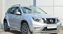 15 849 р. Защита переднего бампера (2 трубыØ63 и 42 мм, нержавейка) SLITKOFF  Nissan Terrano  D10 (2013-2022) дорестайлинг, рестайлинг  с доставкой в г. Пермь. Увеличить фотографию 4