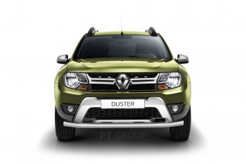 16 449 р. Защита переднего бампера (одинарная, Ø63 мм) Petroil Tuning  Nissan Terrano  D10 (2013-2022), Renault Duster  HS (2010-2021) (Нержавеющая полированная сталь)  с доставкой в г. Пермь. Увеличить фотографию 4