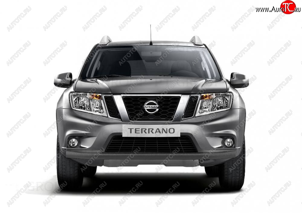 4 349 р. Защита переднего бампера (одинарная, Ø63 мм) Petroil Tuning  Nissan Terrano  D10 (2013-2022), Renault Duster  HS (2010-2021) (Серебристый (Искра))  с доставкой в г. Пермь